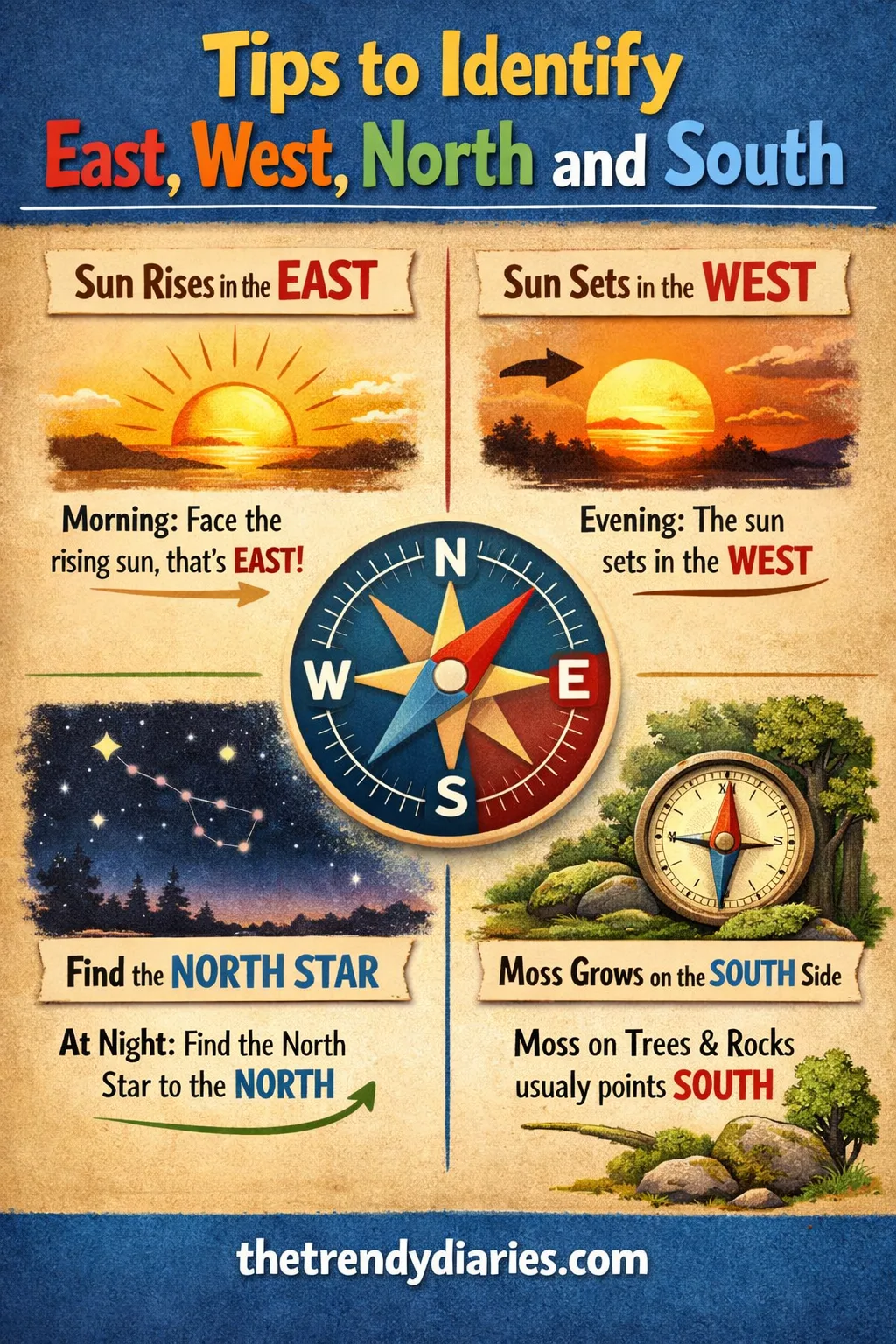 Tips to Identify East, West, North and South