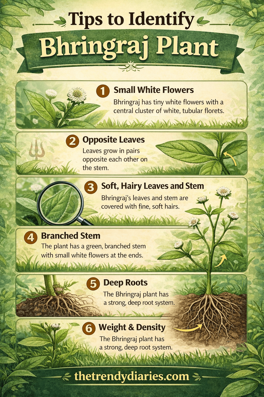 Tips to Identify Bhringraj Plant
