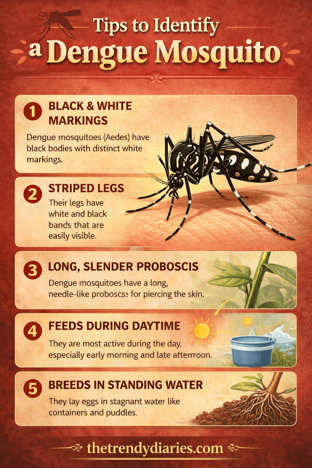 Tips to Identify a Dengue Mosquito