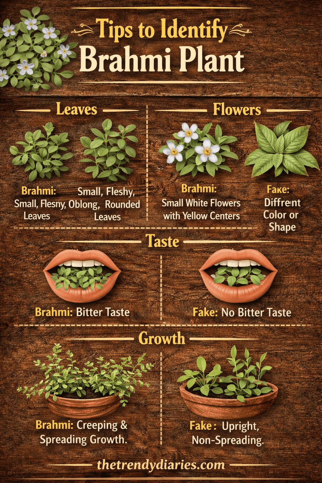 Tips to Identify Brahmi Plant