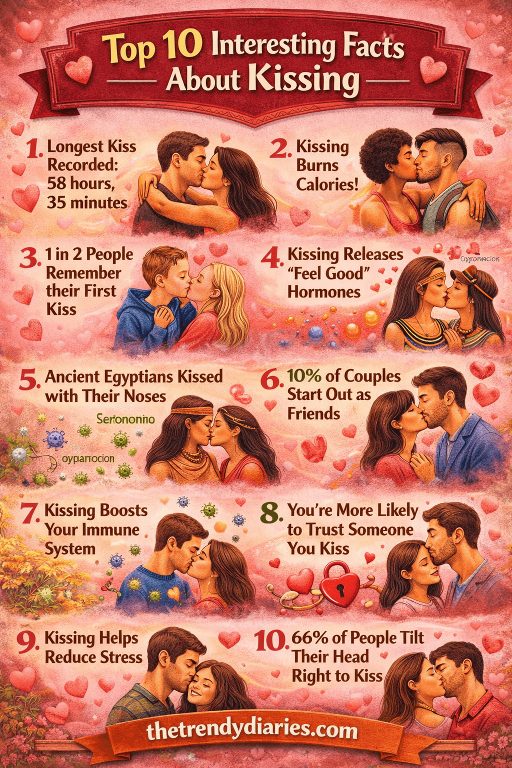 Top 10 Interesting Facts About Kissing