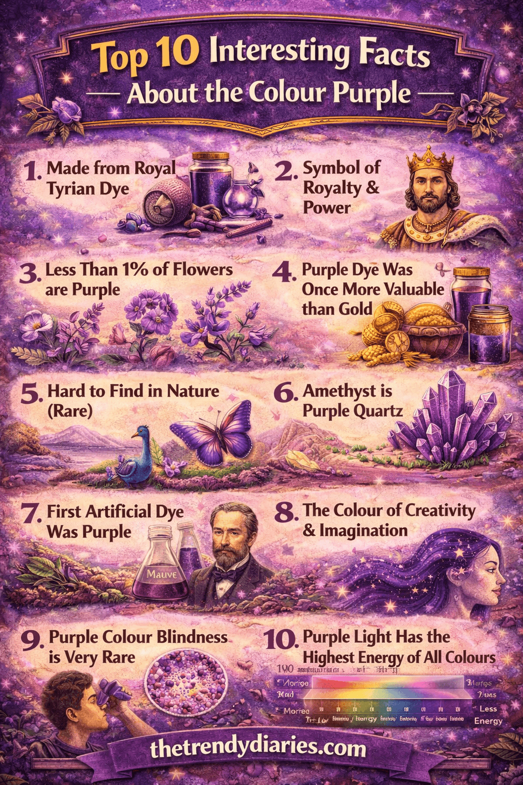 Top 10 Interesting Facts About the Colour Purple
