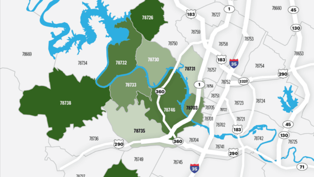 ZIP Code for Austin Texas USA